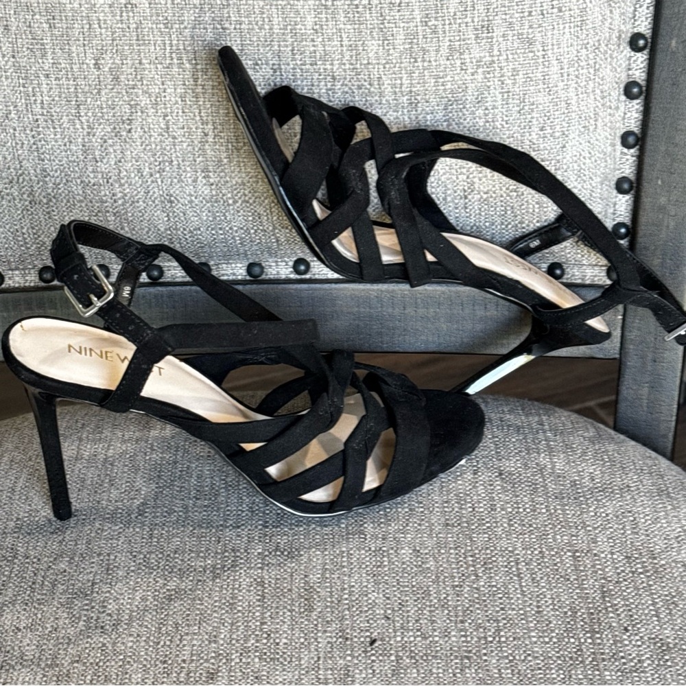 Nine West Black Cagey High Heels